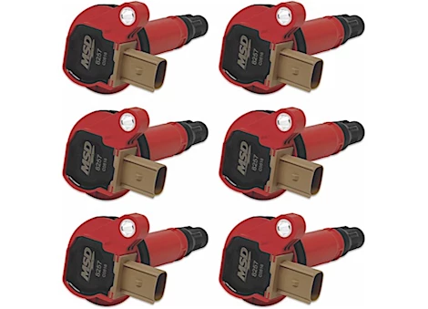 MSD Ignition 10-16 FORD ECOBOOST 3.54L V6 IGNITION COIL, 3-PIN CONNECTOR, RED, 6 PAC