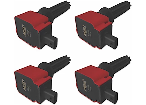 MSD Ignition 12-19 fusion/focus ecoboost 2.0l l4 ignition coil, red, 4 pac Main Image