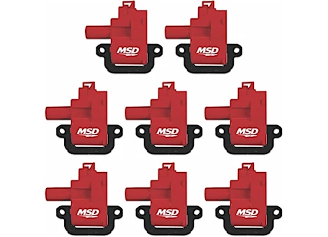 MSD Ignition 97-06 gm ls1/ls6 blaster series ignition coil, red, 8 pac Main Image