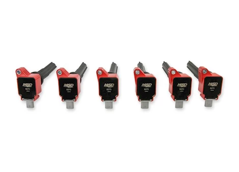 MSD Ignition 17-20 F150/EXPEDITION ECOBOOST 3.5L V6 IGNITION COIL, RED, 6 PAC