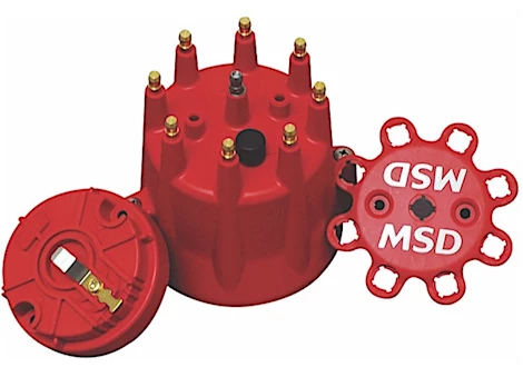 MSD Ignition RED CAP/ROTOR KIT, INCL CAP PN 8433 & RACE ROTOR PN 846