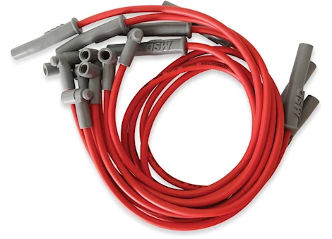 MSD Ignition 74-76 CHEVY 454 HEI SUPER CONDUCTOR SPARK PLUG WIRE SET, RED SE