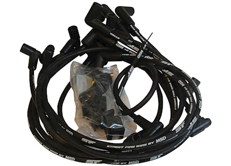 MSD Ignition Street fire spark plug wire set, sbc chevy 350 hei, blac Main Image