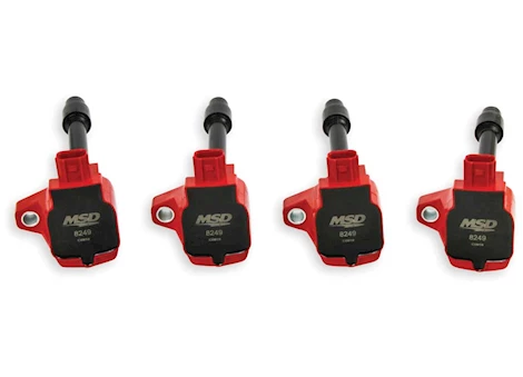 MSD Ignition 16-20 CIVIC 2.0L/2.0L BLASTER SERIES IGNITION COIL, 4 CYL, RED, 4 PAC