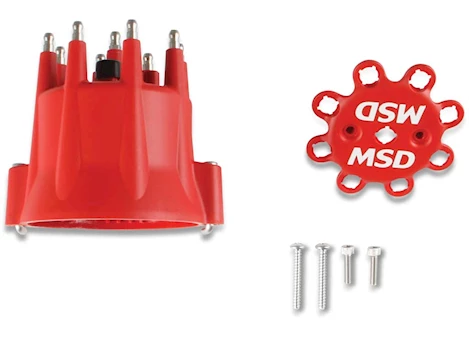 MSD Ignition Chevy/ford/chrysler v8 distributor cap, hei terminals, spark plug wire retainer Main Image