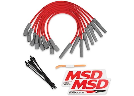 MSD Ignition 10-15 f250/f350 sd 6.2l v8 red wire set, 8.5mm Main Image