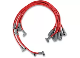 MSD Ignition Sbc 350 hei super conductor spark plug wire set, red jacke