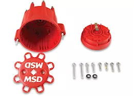 MSD Ignition Red cap/rotor kit, incl cap pn 8433 & race rotor pn 846