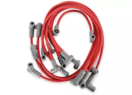 MSD Ignition 71-74 chevelle/camaro hei super conductor spark plug wire set, red jacke