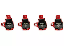 MSD Ignition 16-20 civic 2.0l/2.0l blaster series ignition coil, 4 cyl, red, 4 pac