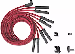 MSD Ignition Super conductor spark plug wire set, multi-angle plug, hei cap, re