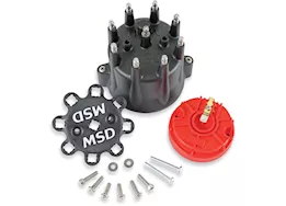 MSD Ignition Chevy v8 hei distributor cap and rotor, blac