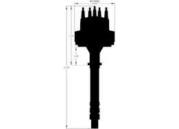 MSD Ignition Chevelle/c2500/el camino v8 pro-billet distributor/black