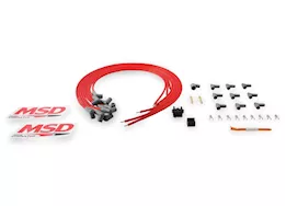 MSD Ignition Super conductor 8.5mm spark plug wire set, 8 cyl 90 deg plug & cap, re