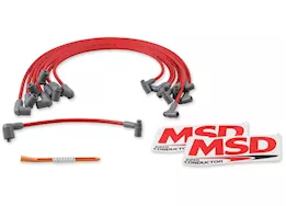 MSD Ignition Sbc super conductor 8.5mm spark plug wire set, for use with hei cap, re