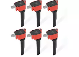 MSD Ignition 15-17 f150/edge ecoboost 2.7l v6 ignition coil, red, 6 pac