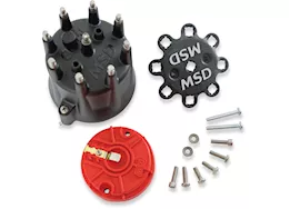 MSD Ignition Chevy v8 hei distributor cap and rotor, blac