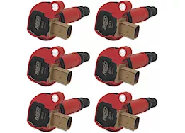 MSD Ignition 10-16 ford ecoboost 3.54l v6 ignition coil, 3-pin connector, red, 6 pac