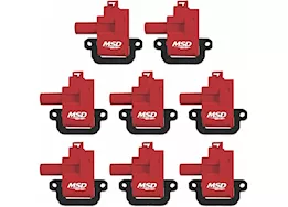 MSD Ignition 97-06 gm ls1/ls6 blaster series ignition coil, red, 8 pac