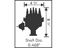 MSD Ignition Ford 289/302 ready-to-run distributor w/iron gear & rev limited