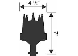 MSD Ignition Gm late model hei v8 ext coil distributor, drop-i