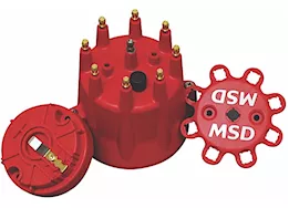 MSD Ignition Red cap/rotor kit, incl cap pn 8433 & race rotor pn 846