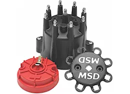 MSD Ignition Chevy v8 hei distributor cap and rotor, blac