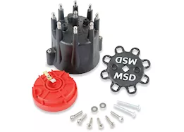 MSD Ignition Chevy v8 hei distributor cap and rotor, blac
