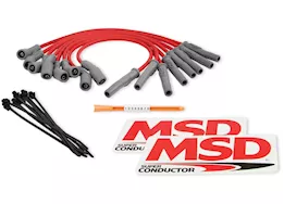 MSD Ignition 10-15 f250/f350 sd 6.2l v8 red wire set, 8.5mm
