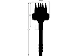MSD Ignition Msd black distr/chevy v8/pro-bill/locked