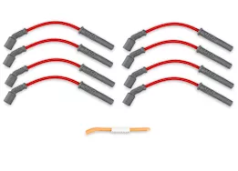 MSD Ignition 99-05 gmc sierra 3500/yukon super conductor spark plug wire set, red jacke