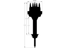 MSD Ignition Chrysler 426/440 pro-billey distributor/small diamete