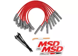MSD Ignition 10-15 f250/f350 sd 6.2l v8 red wire set, 8.5mm