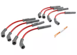 MSD Ignition 99-05 gmc sierra 3500/yukon super conductor spark plug wire set, red jacke