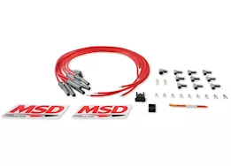 MSD Ignition Super conductor spark plug wire set, multi-angle plug, hei cap, re