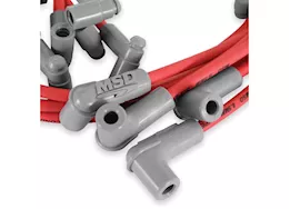 MSD Ignition 71-74 chevelle/camaro hei super conductor spark plug wire set, red jacke