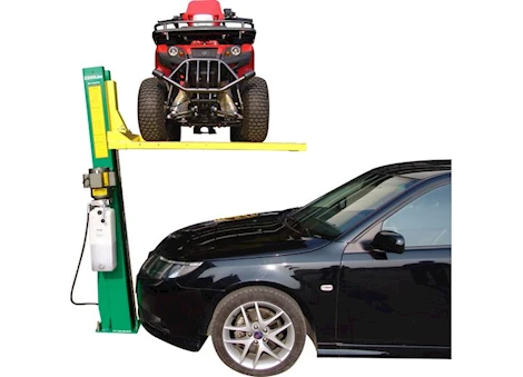 Tuxedo Auto Equipment 2,000 LB SINGLE COLUMN LAWNMOWER STORAGE LIFT-110V DURO INCLUDED