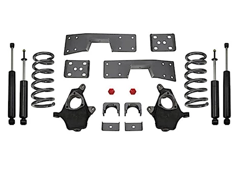 Maxtrac Suspension 99-06 GM 1500/01-06 GM 2500/3500 HD V8 2WD 4/6IN LOWERING KIT AND FLIP KIT W/C-NOTCH/SHOCKS