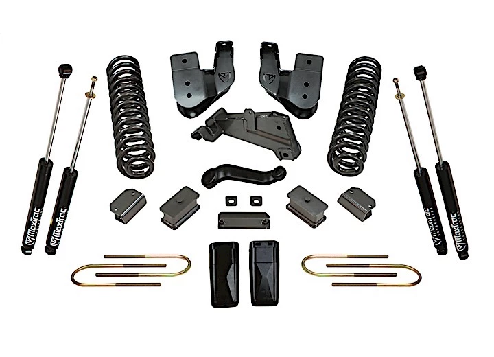 Maxtrac Suspension 13-18 ram 3500(diesel)4wd 4in lift kit w/radius arm brackets/max track shocks Main Image