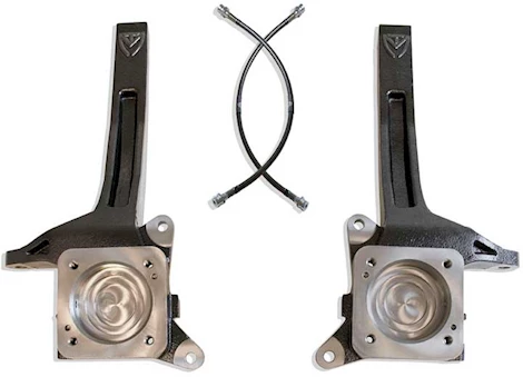 Maxtrac Suspension 07-21 TUNDRA 2WD FRONT STEEL 3.5IN LIFT SPINDLES W/EXT BRAKE LINES(PAIR)