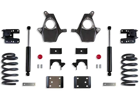 Maxtrac Suspension 07-13 SILVERADO/SIERRA 1500EXT/CREW 2/4WD 3/5IN LOWERING KIT W/REAR SHOCKS