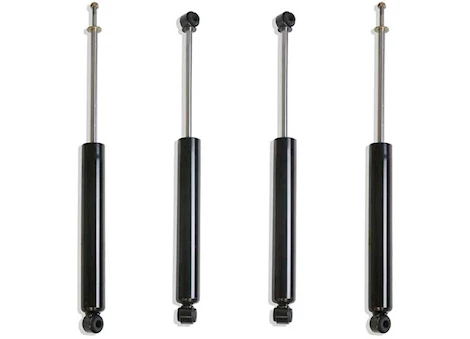 Maxtrac Suspension 07-18 WRANGLER JK 2/4WD FRONT/REAR STEEL TWIN TUBE 3IN LIFT MAX TRAC SHOCK(4PC)S-BLACK