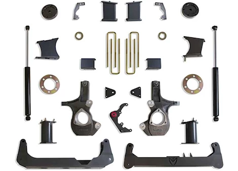 Maxtrac Suspension 14-18 SILVERADO/SIERRA (2019 LD/LTD) 1500 2/4WD 7IN LIFT KIT W/SUBFRAMES/SHOCKS/SPACERS