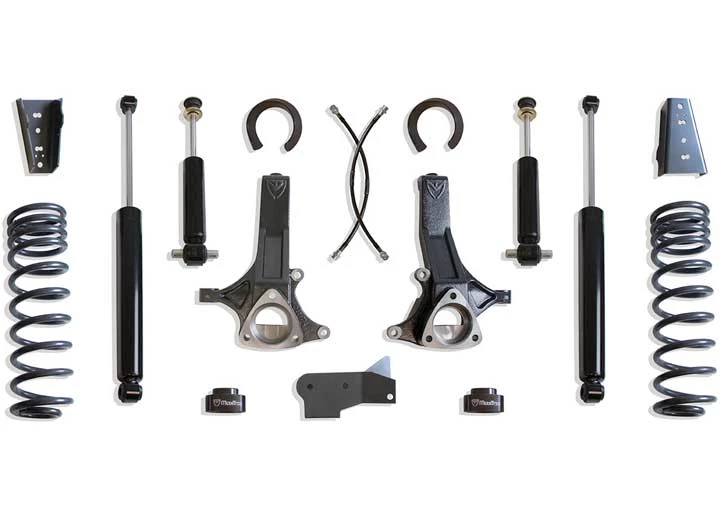 Maxtrac Suspension 09-18 ram 1500(19-23 classic)v6 2wd 6.5in lift kit w/max trac shocks Main Image