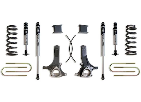 Maxtrac Suspension 02-08 RAM 1500 2WD 4.7L V8 7IN LIFT KIT W/ VULCAN IFP SHOCKS