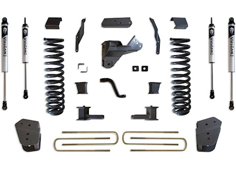 Maxtrac Suspension 17-22 F250/F350 4WD BASIC 4IN LIFT KIT W/RADIUS ARM BRACKETS & VULCAN 2.0 IFP SHOCKS