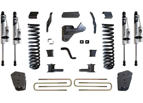 Maxtrac Suspension 17-22 F250/F350 4WD BASIC 4IN LIFT KIT W/RADIUS ARM BRACKETS & VULCAN 2.0 RESERVOIR SHOCKS