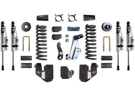 Maxtrac Suspension 14-18 RAM 2500 4WD BASIC 4IN LIFT KIT W/ RADIUS ARM BRACKETS & VULCAN 2.0 RESERVOIR SHOCKS