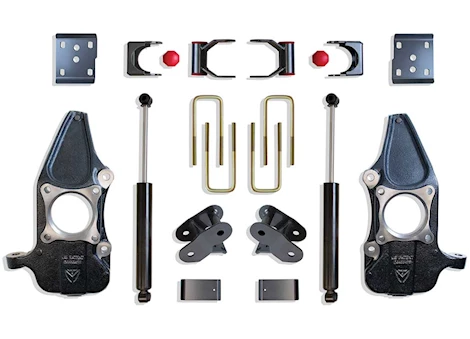Maxtrac Suspension 15-20 F150 4WD 2IN/4IN LOWERING KIT (SPINDLES)(REQUIRES 22IN RIMS OR LARGER)