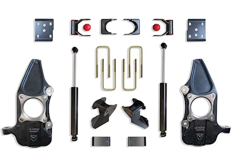 Maxtrac Suspension 09-14 F150 4WD 2IN/4IN LOWERING KIT (SPINDLES)(REQUIRES 22IN RIMS OR LARGER)